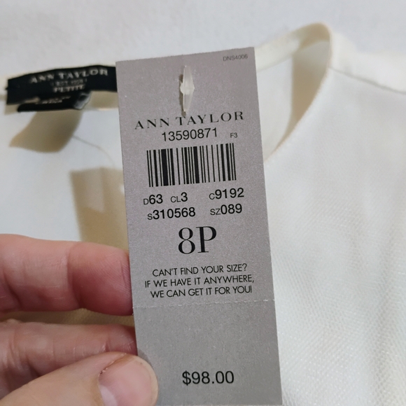 Ann Taylor Black and Cream Lace Tank Top - Picture 4 of 13